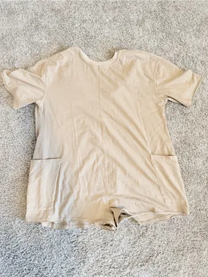 Fp Movement Hot Shot Tee Romper Onesie Oversized Size Small Mocha Latte Nwot thumbnail 7
