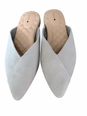 Birdies The Swan Light Gray Suede Mules size 8 thumbnail 4