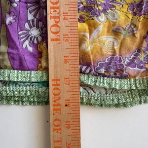 Arena Ibiza Wrap Skirt Womens OS Purple Floral Reversible Paisley Boho Mini thumbnail 8