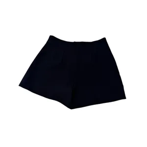 ZARA High Waisted Dress Tailored Navy Shorts Gold Button M thumbnail 6