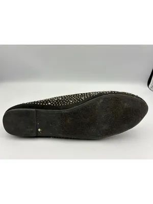 Blue Suede Shoes Womens Black Studded Flats Size 10 Sparkly Comfortable Slip-On thumbnail 11