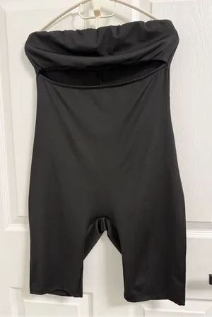Black Strapless cutout Jumpsuit shorts Romper Size M thumbnail 1