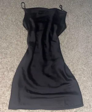 Urban outfitters black slip dress cowl neck size medium thumbnail 1