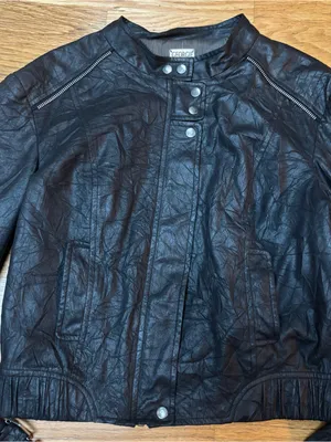Georgie Black Faux Leather Zippers Grunge Emo Whimsigoth Motorcycle Jacket 6 thumbnail 2