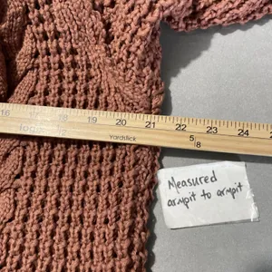 POL Chunky Sweater Cardigan Size Medium Open Front Knit Crochet Boho Cable Knit thumbnail 8