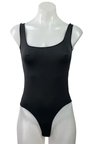 Skims Women's Black Sleeveless Scoop Neck Stretch Cami Tank Bodysuit Top XXS/XS thumbnail 1