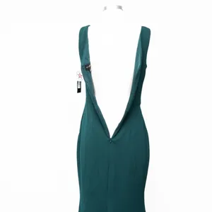 Betsy & Adam. Christine Scuba Crepe Ruffled‎ Bow Gown. thumbnail 15