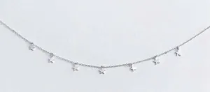Silver Star Choker Necklace thumbnail 1