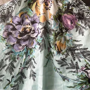 NWT FREE PEOPLE Higher Love Teal Floral Silky Halter High Neck Knotted Large thumbnail 9