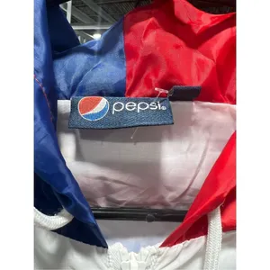 Pepsi Cola Wind Breaker Jacket Zip Up Retro Logo Spell Out Women's Size Medium thumbnail 4