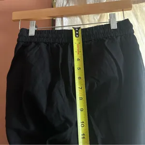 J. Crew Linen Cotton Blend Drawstring Pants‎ Black Pull On NWT Size 0 Petite thumbnail 8