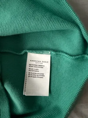 American Eagle Green Ribbed Tank thumbnail 5
