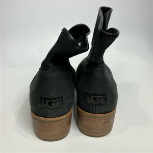 UGG Darling boots black leather ankle boots trendy women’s‎ size 10 thumbnail 5