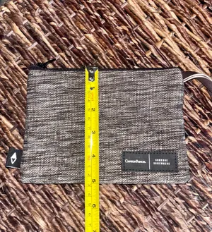 Canyon Ranch Someone Somewhere Brown/Tan Woven Wristlet Faux Leather Pouch. EUC. thumbnail 4