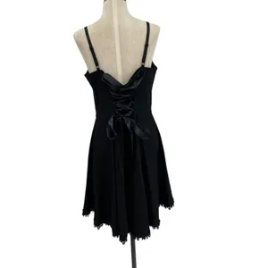 Dolls Kill Widow Darkest Desires Lace Mini Dress Corset‎ Lace-Up Black Size XL thumbnail 10