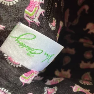 Vera Bradley Elephant Print Black Pink Purse Handbag‎ Paisley Vintage Shoulder thumbnail 9