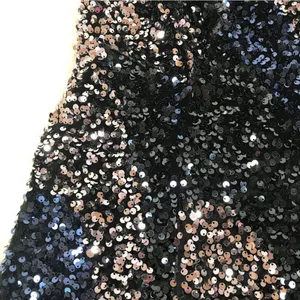 FREE PEOPLE Glitter & Gold Sequin Velvet Midi Dress‎ Blue Black Size Medium New thumbnail 9