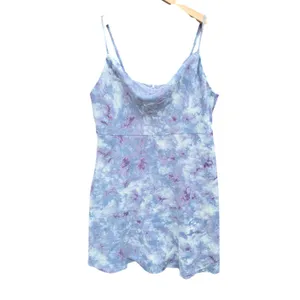 ASTR The Label Purple Marble Print Cowl Neck Spaghetti Strap Mini Dress‎ XL thumbnail 2