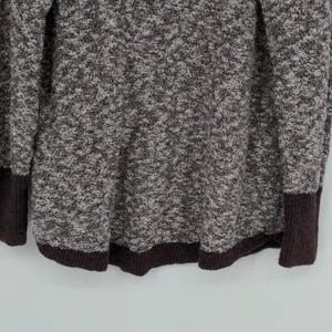 L.L. Bean Signature Cotton Linen Ragg Sweater Size Large Mock‎ Neck Marled thumbnail 7