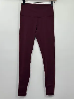 Lululemon Wunder Under Hi‎ Rise Tight Full On Luon 28 Deep Rouge Size 6 thumbnail 3