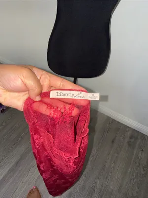 Liberty Love Crimson Lace Long-Sleeve Sheer Top thumbnail 5