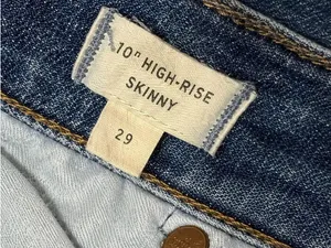 Madewell High Rise / waisted Skinny Womens 29 Stretch Dark Wash Denim Jeans thumbnail 9