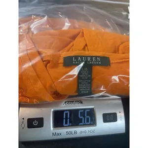 Lauren Ralph Lauren Orange 3/4 Sleeve Henley Top L Southwestern Boho thumbnail 9