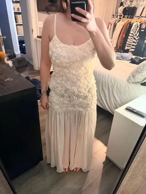 Lulus Cream Floral Dress thumbnail 3