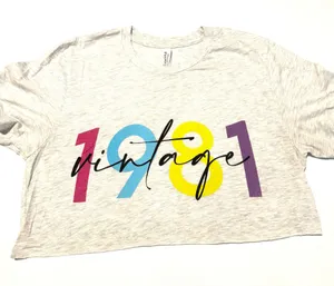 1981 Vintage graphic T-shirt cut off crop top thumbnail 1