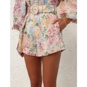 ZIMMERMANN Halliday Tuck belted linen shorts, Size 3 US 10, $649 thumbnail 9