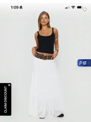Princess Polly Miriah Maxi Skirt White thumbnail 2