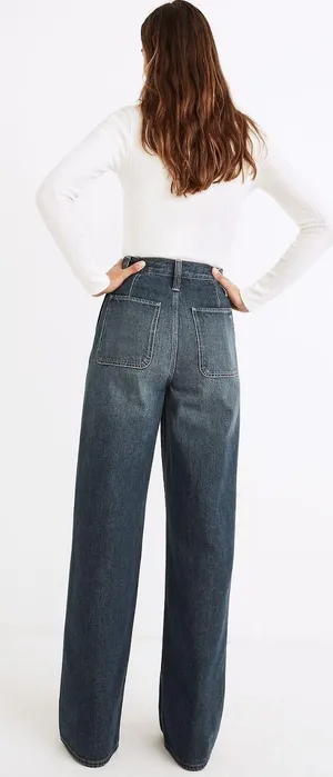 Madewell Superwide-Leg Jeans in Elinwood Wash thumbnail 3