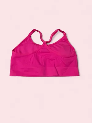 New Balance Hot Pink Adjustable-Strap Sports Bra thumbnail 2