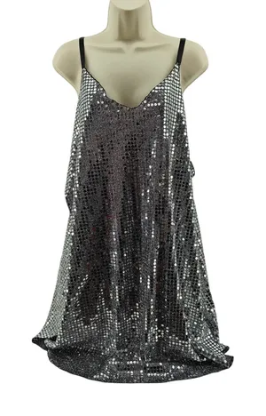 Vintage Body Soul Shimmer Sequin Dress Semi Sheer Womens Plus Size 3X Made USA thumbnail 1