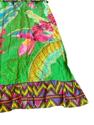 Farm Rio Banana Leaves Off-the-Shoulder Midi Dress Bright Colorful Size Small thumbnail 15