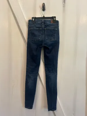 American Eagle Dark Wash High-Rise Jeggings thumbnail 2