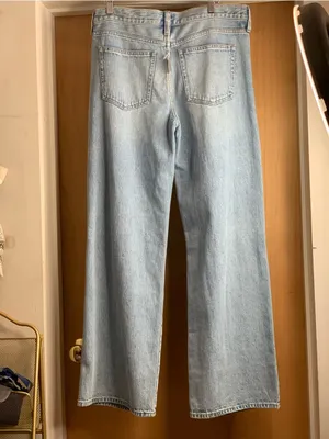 J.Crew Light Wash Low Rise Distressed Wide-Leg Jeans. Size: 28 90’s Skater thumbnail 4