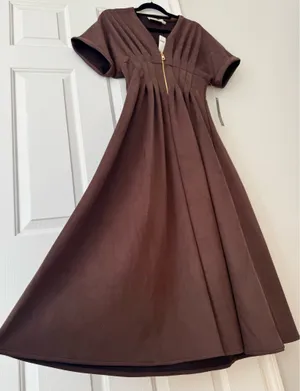 Anthropologie The Tobie Faux Suede Maxi Shirt Dress by Exquise, Size XS thumbnail 11
