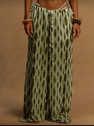 Wide leg pants Green Size XS thumbnail 2