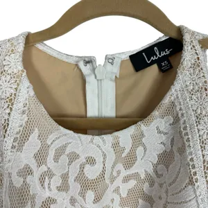 Lulu’s Forever & Always White Lace Maxi Dress Sz XS NWT Bridesmaid Formal thumbnail 8
