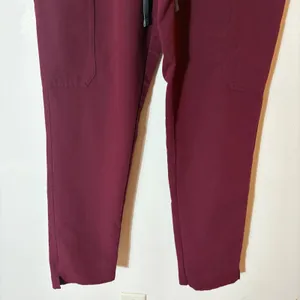 FIGS Technical‎ Collection High Waisted Yola Skinny Scrub Pants in Burgundy S thumbnail 3
