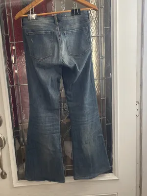 Banana Republic Womens Jeans Premium Denim Straight 28 x 29 Blue Distressed thumbnail 2