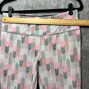 Victoria's Secret Victoria Sport Chevron Print Athletic Leggings Workout Yoga Pants‎ Pink Gray L thumbnail 2