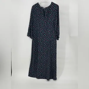 Loft Dress Floral Navy Slit Midi Size 10.‎ thumbnail 8