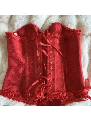 Women's Red and Multi Corset Size M thumbnail 2