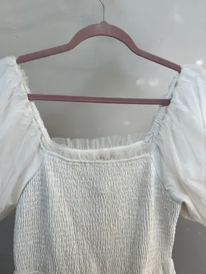 Baltic Born White Tulle Midi Tiered Dress Bridal Engagement thumbnail 7