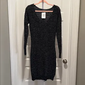 Black‎ Tape Sweater Dress Size M NWT Gray Knit Long Sleeve Casual Cozy Chic thumbnail 2