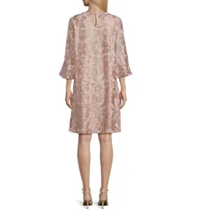 NWT Caroline Rose Size XS Bella Soiree Bell Sleeve Swing Dress ‎ $448 New Lace thumbnail 2