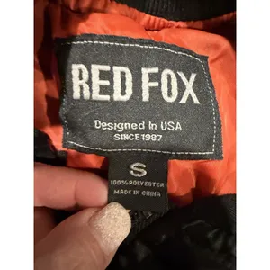 Red Fox Black Bomber Full Zip Jacket Size Small thumbnail 5