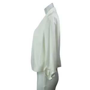 Aritzia Babaton Power Waist White Crepe Slim Fit Open Blazer Coat Jacket Size 4 thumbnail 2